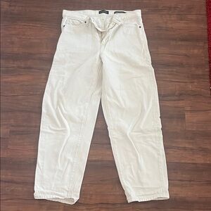 Cream:white barrel Denim Jeans